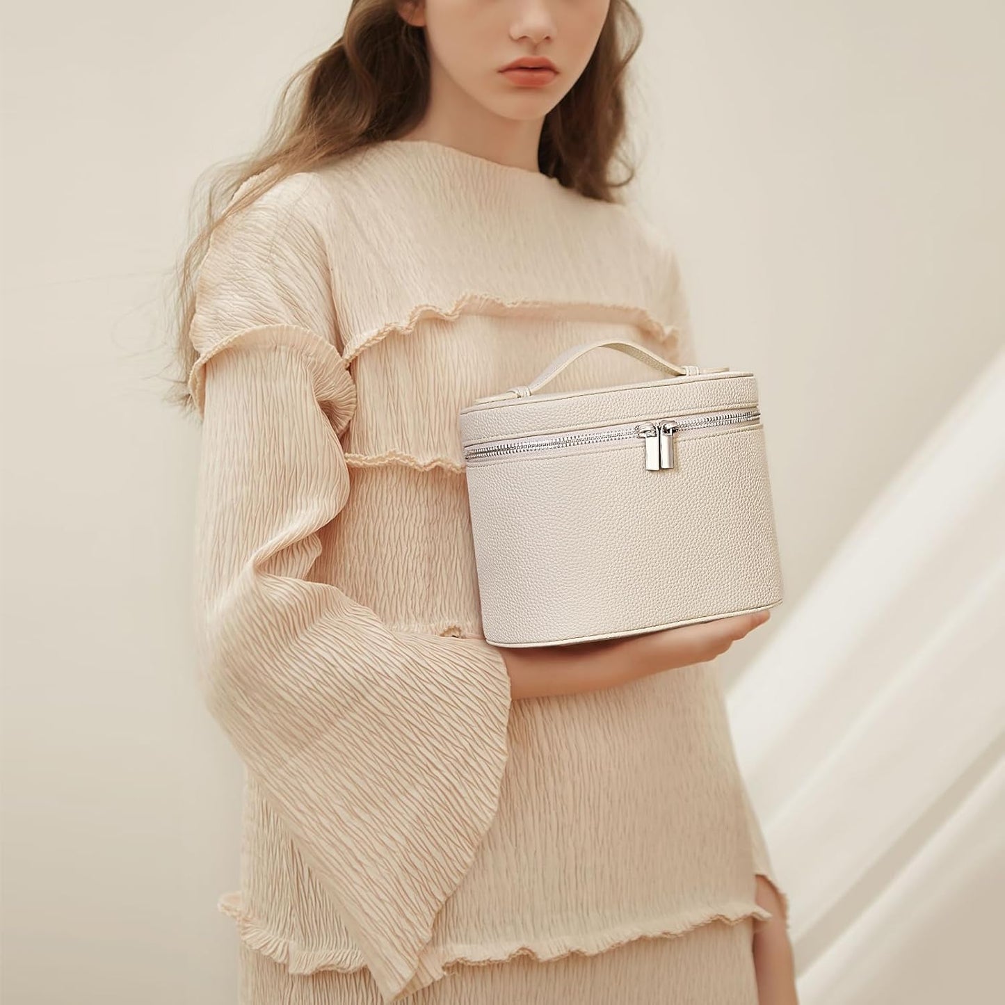 YFGBCX Makeup Bag Vanity Case with Removable Divider Travel Toiletry Bag Portable Cosmetic Bag Makeup Organizer Case