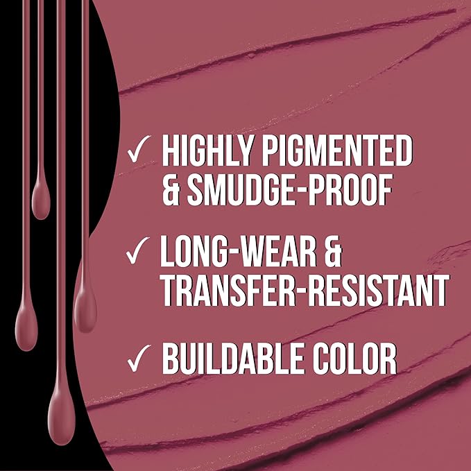 Sacha Cosmetics Intense Matte Lip Velvet Liquid Lipstick, Long-Lasting Velvet Matte Finish, 0.2 fl oz, Leading Lady