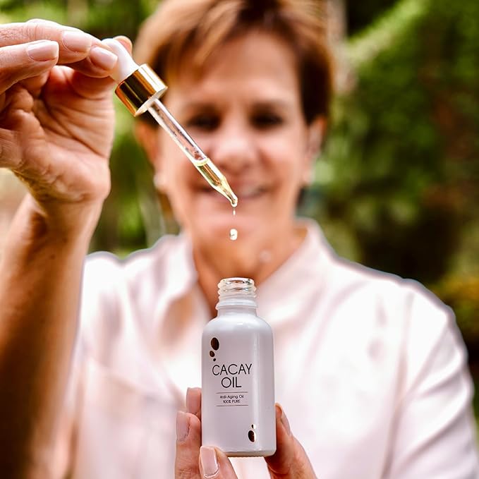 Cacay for Face - Natural Retinol & Organic Vitamin E Oil for Skincare - Pure Vitamin A - Anti-Aging, Hydrating Face Oil - 100% Organic, Cold-Pressed, Anti-Wrinkles- 1 Fl Oz (30ml)