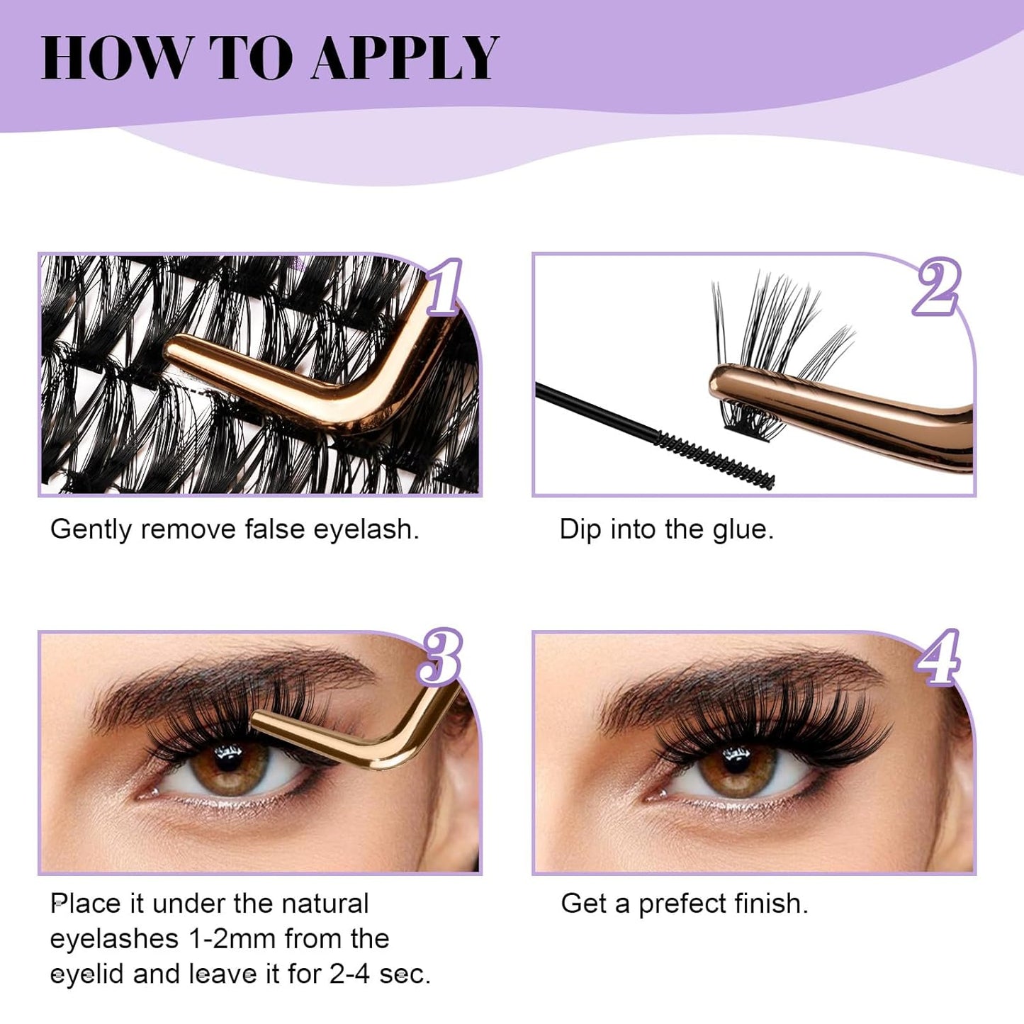 B&Qaugen Manga Lash Clusters DIY Individual Lashes 50D-D-10-18 300 PCS False Eyelash Cluster Manga Cluster 30D 40D 50D D Curl Eyelash Extensions at Home (50D-D-10-18)