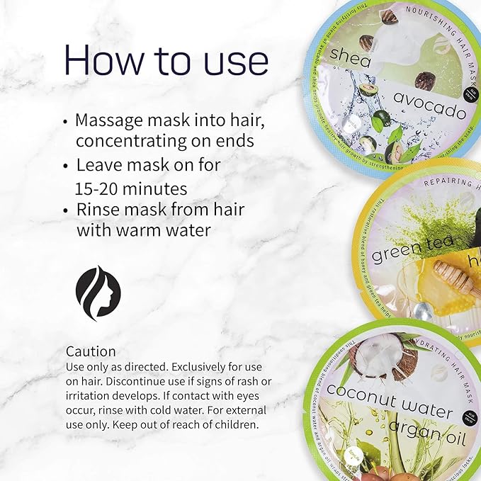 SpaLife Assorted All Natural Hair Mask 9 pack