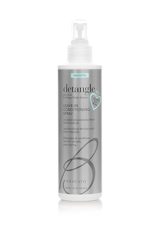 Brocato Detangle Leave In Conditioner Spray: Hair Detangler & Conditioning Spray for Women to Smooth Hair, Tame Frizz & Provide Sun & Heat Protection - Detangling Products for All Hair Types - 8.5 Oz