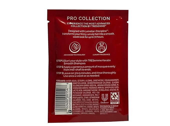 Tresemme Mask Keratin Smooth With Marula Oil Packs 1.5 Ounce (10 Pieces) (44ml)