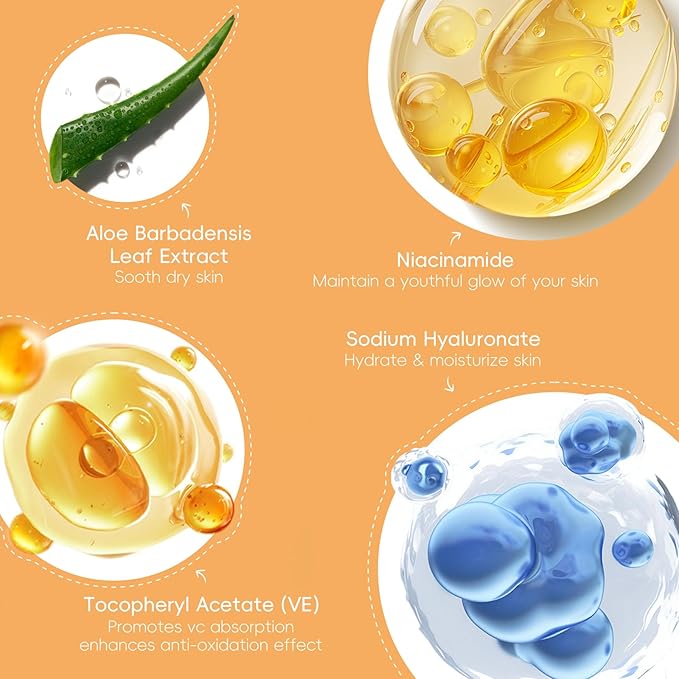 Skin Care Set, Turmeric Vitamin C Skincare 5PCS - Beauty Skin Care for Teens, Facial Skin Care Routine Set Kit, Improve Dark Spot, Reduce Acne, Moisturizer Women Mother's Day Gift