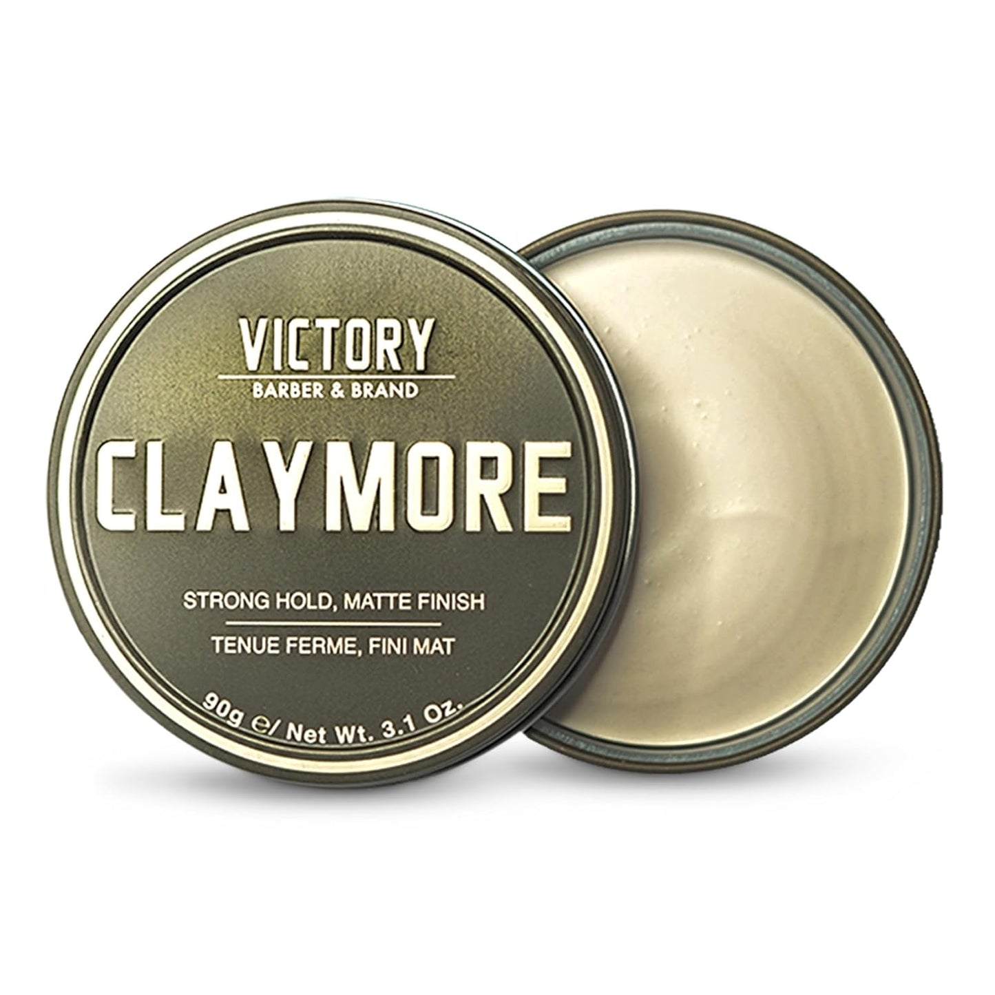 Victory Barber & Brand Claymore Men's Strong Hold Matte Finish Clay Pomade | Made in the USA for the Rough and the Ready