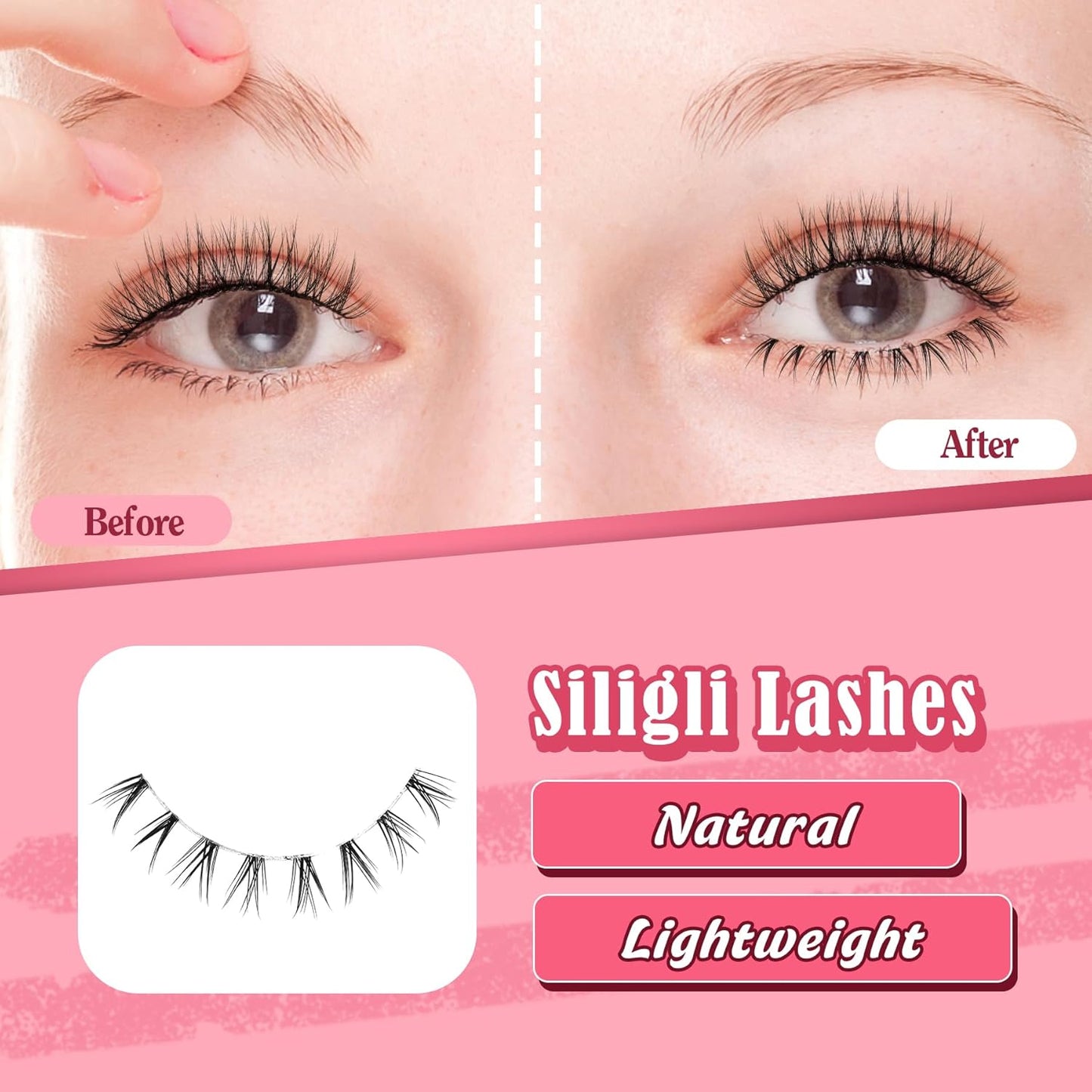 Lashes Natural Bottom Lashes 9mm Lower Strip Lashes Extention False Eyelashes Natural Look Wispy Bottom Eyelashes Fake Lashes Pack 7 Pairs