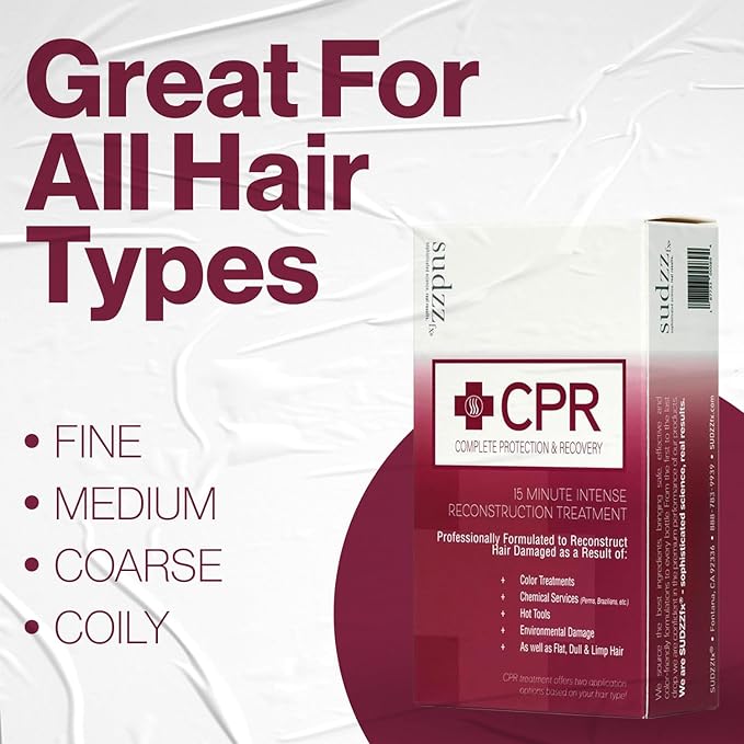 SUDZZFX Hair Reconstruction Treatment - Deep Penetrating Hair Mask for Damaged Hair - 8 Fluid Ounces