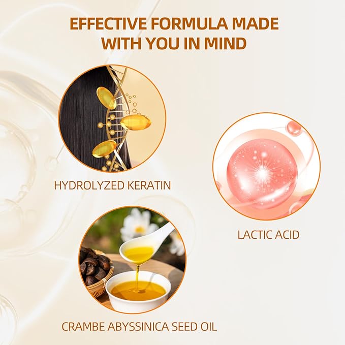 Keratin Hair Mask for Damaged Hair, Hydrating & Repairing Keratin Hair Treatment, Natural Deep Conditioning Smooth Hair Mask 250g for Curly Thin Fine Locks