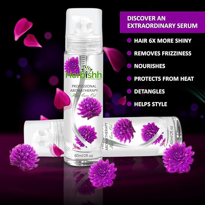 Herbishh H2 Combo (Condition + Hair Growth) Pro Keratin Hair Mask 150 gm and Essential Flower Hair Oil 60ml for Men & Women | Combo for Dry & Weak Hair