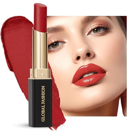 Global Fashion Silk Smooth Matte Lipstick – Long-Lasting, Luxurious Color, Rich Hydration, Lightweight Formula, Lightweight Matte Lip Color for Women, Available in Multiple Shades (104, 0.12 oz)