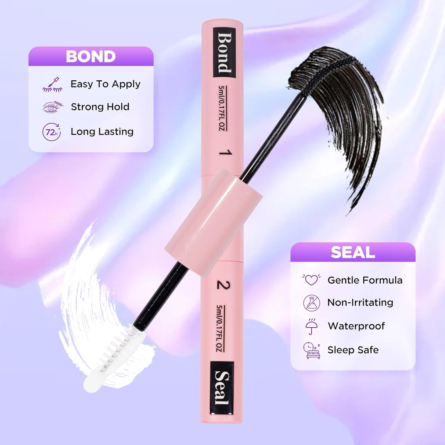 Lash Extension Kit DIY Lash Clusters Kit Eyelash Extensions Individual Lashes Extensions with (Bond,Seal, Tweezers,Remover,140Pcs, Leaves,8-18)