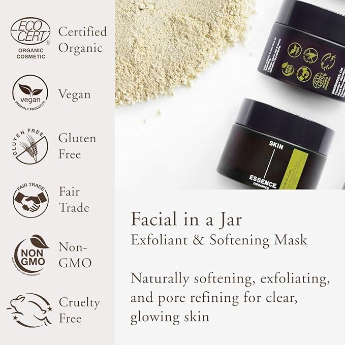 Skin Essence Organics Facial in a Jar - Exfoliant & Softening Mask - 50ml