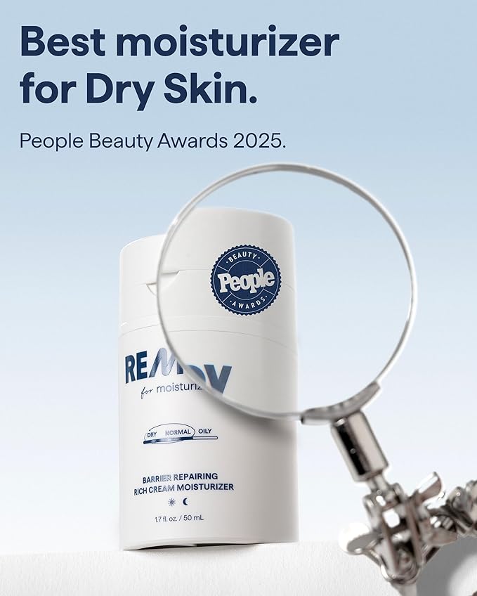 Remedy Rich Cream Barrier Repairing Facial Moisturizer - Remedy for Rich Moisture - For Normal to Dry Skin - Quadruple Ceramides, Peptides, Squalane, Glycerin- By Dermatologist Dr. Shah, 1.7 fl. oz