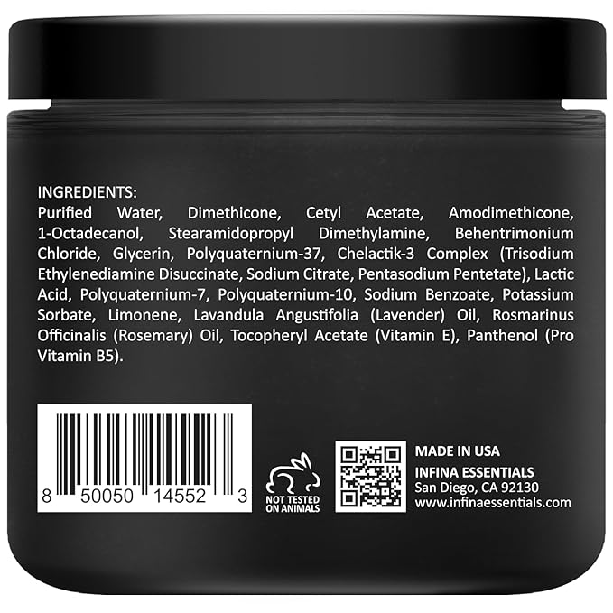 Chelating Metal Detox Hair Mask - Ion Hair Mask with Chelactik-3 & Rosemary Oil, Hair Build Up Remover for Hard Water Hair Treatments, Swimmers & Color-Treated Hair - 8.45 fl oz