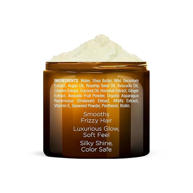 Majestic Pure Avocado and Coconut Hair Mask for Dry Damaged Hair - Infused with Biotin - Deep Conditioning, Hair Thickening, for Healthy Hydrated Hair, Sulfate Free, 16 fl oz