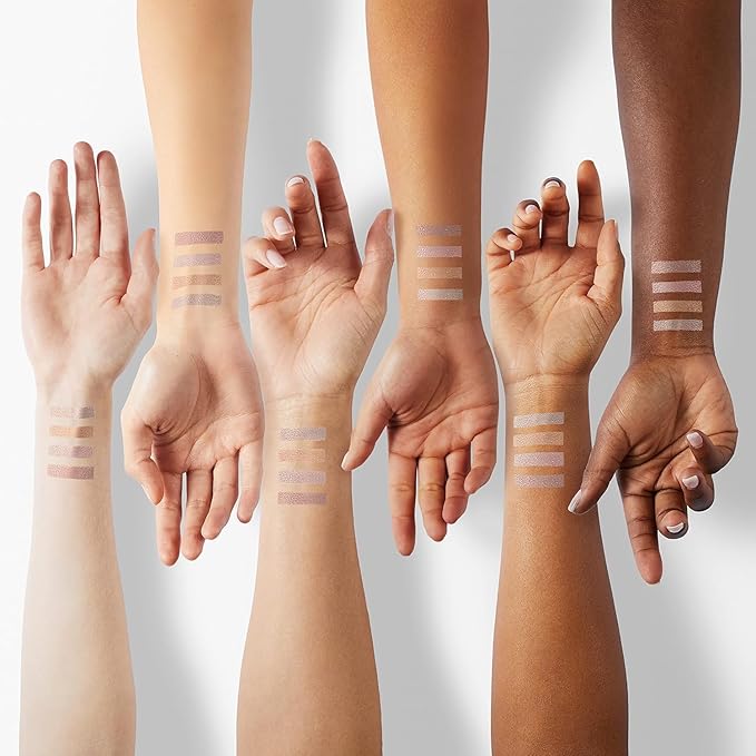 Palladio Eyeshadow Quads, Velvety Pigmented Blendable Matte, Metallic & Shimmer Finishes, Creamy Formula, Four Way Quad Eye Shadow Palette, Talc-Free (Classy)