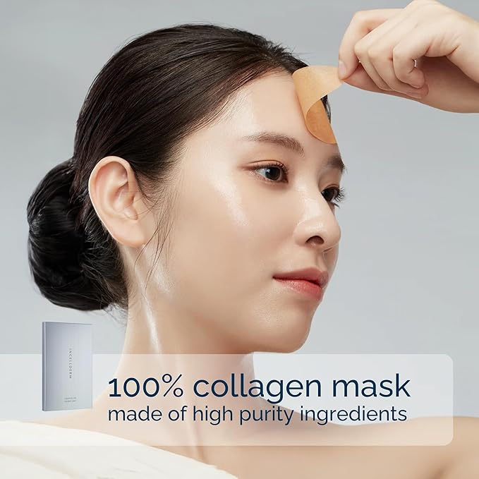 Incellderm Collagen 100 Melting Sheet Mask | Collagen-Infused Formula | Ultra-Fine Fiber Technology for Optimized Absorption and Hydration | Supports Skin Smoothness and Elasticity