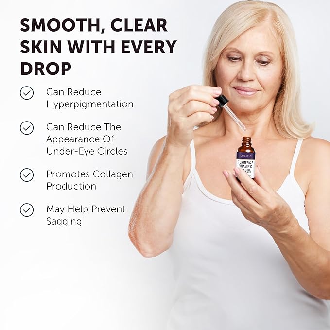 VALITIC Vitamin C Serum - Anti Aging and Dark Spot Remover for Face, Skin Care with Niacinamide, Hyaluronic Acid, Collagen, Kojic Acid, Turmeric - Brightening Face Serum 1 fl oz