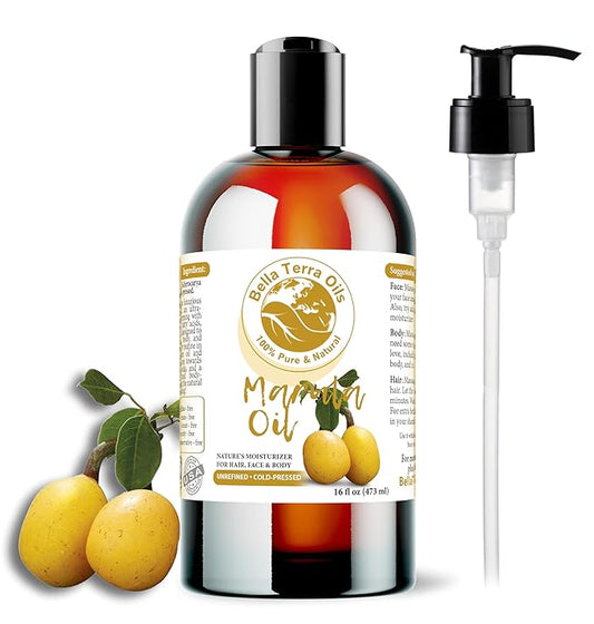 Bella Terra Oils - Marula Facial Oils 16oz - Dive Deep into the Luxury of Nature, Rich in Flavonoids & Minerals, Daily Dose of Radiance