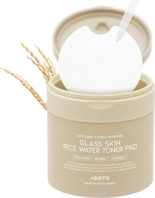 Toner Pads for Dry Dull Sensitive Skin Korean, #OOTD Retinol Ceramides Strengthen Skin Barrier Smoothing Hydrating, Toner Pad 70Pads 4.05oz 120ml