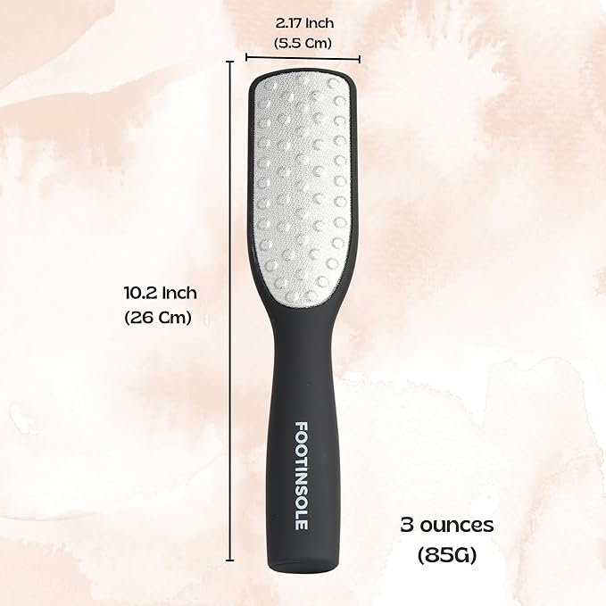 Professional Dual-Sided Foot File : The Essential Callus Remover for Effortlessly Smooth and Soft Feet (White)