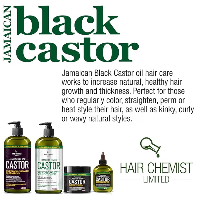 Chemist Superior Growth Jamaican Black Castor Hair Mask 12 oz. - Masque for Dry Damaged Hair, Deep Repairing Mask for Hair Growth