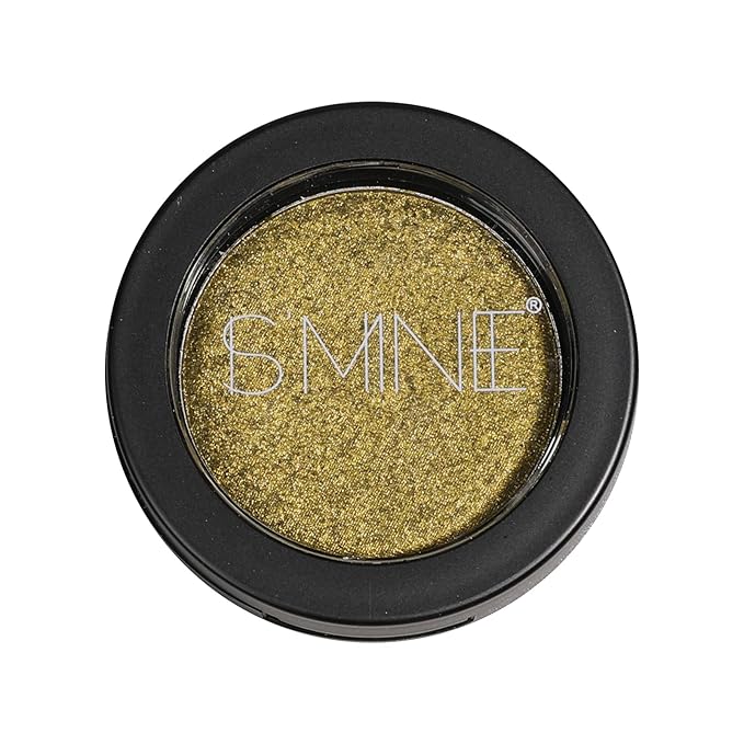 ISMINE Single Eyeshadow Powder Palette Shimmer Gold, High Pigment, Longwear Single Gold Eye Makeup for Day & Night (#16)