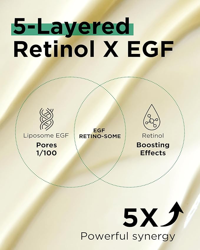 EASYDEW DW-EGF Peptide Retinol 0.03% Cream – Beginner Retinol Night Cream for Hypoallergenic Skin Care - Firm Skin, Wrinkle Improvement - Korean Daily Anti Aging Face & Neck Treatment, 1.01fl. oz.