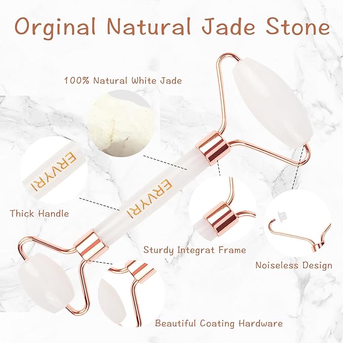 Gua Sha Facial Tool -Designed to Reduce Puffiness and Improve Wrinkles,for Eye, Neck - Natural Beauty Skin Care Tools-Green