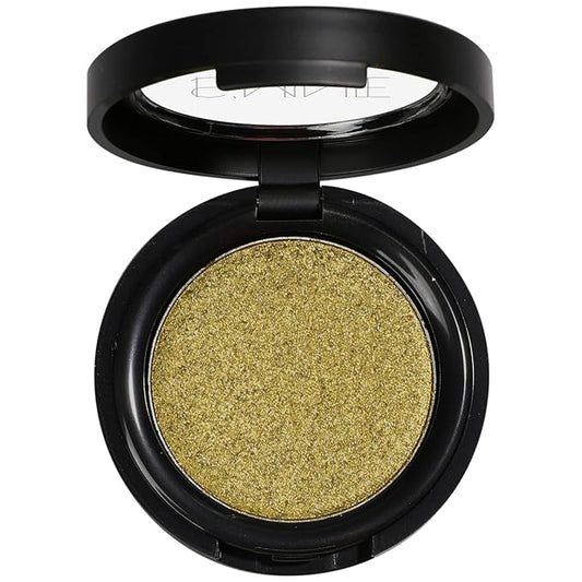 ISMINE Single Eyeshadow Powder Palette Shimmer Gold, High Pigment, Longwear Single Gold Eye Makeup for Day & Night (#16)