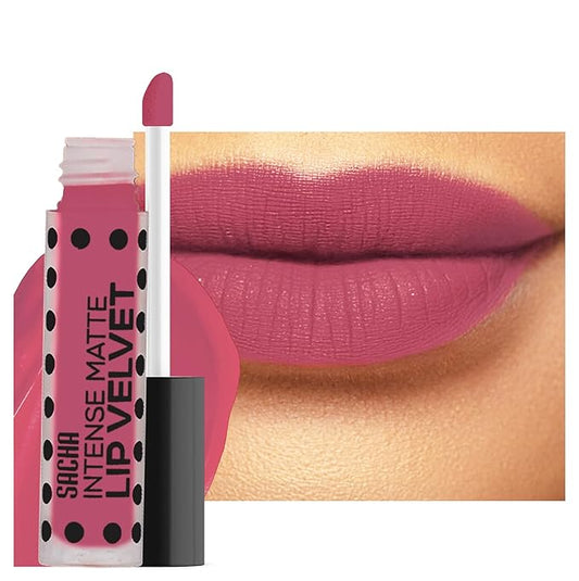 Sacha Cosmetics Intense Matte Lip Velvet Liquid Lipstick, Long-Lasting Velvet Matte Finish, 0.2 fl.oz Thank You, Next