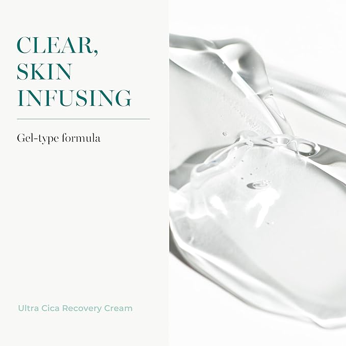 Ultra Cica Recovery Cream 2.47 oz, Skin-Calming Barrier Repair Gel Cream with Centella Asiatica, Allantoin & Panthenol, Soothes & Strengthens Sensitive Skin, Korean Skin care