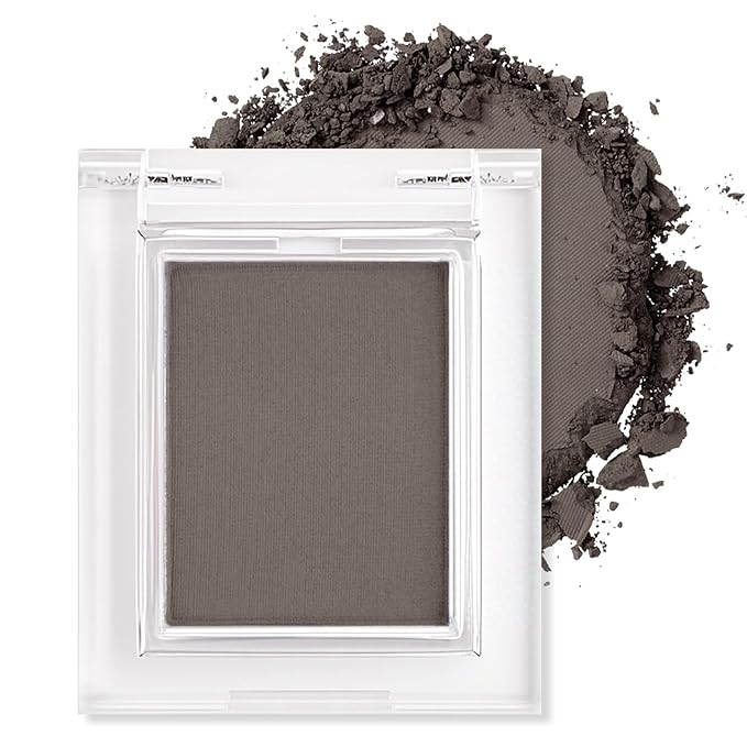 Erinde Single Matte Eyeshadow Palette, Velvet Eye Shadow Compact Powder Natural Makeup, Long-Lasting Eye Makeup, Ultra-Blendable, Pigmented Color, Vegan Formula, H16 Black Coffee