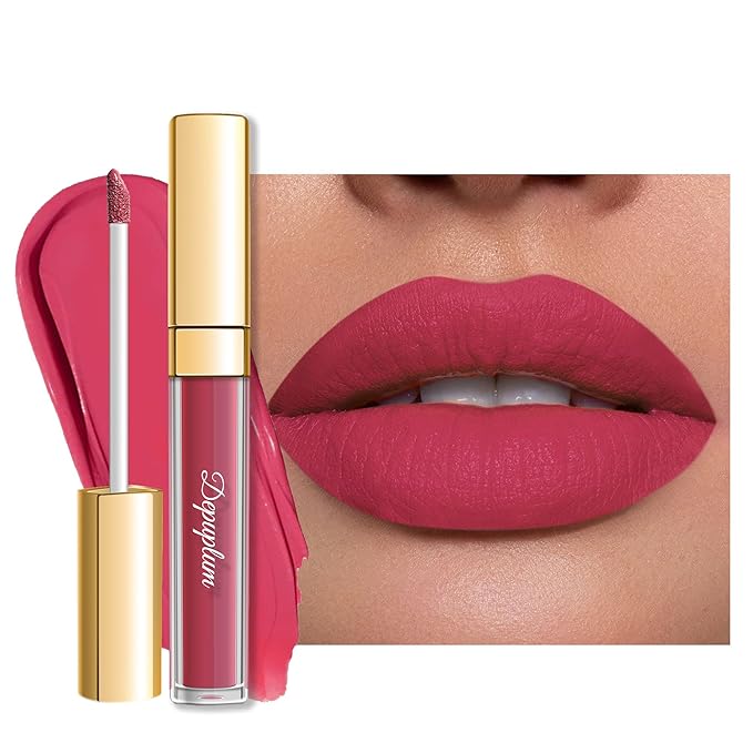 Red Lipstick Matte for Women, Color Stay Long Lasting Lipstick Smudgeproof Liquid Lipsticks, Cruelty Free Lip Color (DM17 Watermelon)