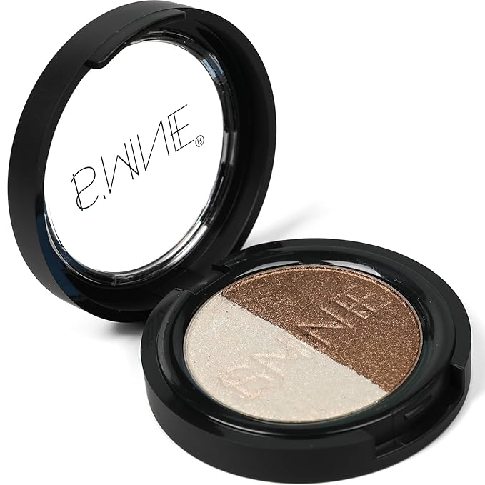 IS'MINE Single Duo Shimmer Brown Eyeshadow, Dual Color, Longwear, White Eye Makeup for Day & Night
