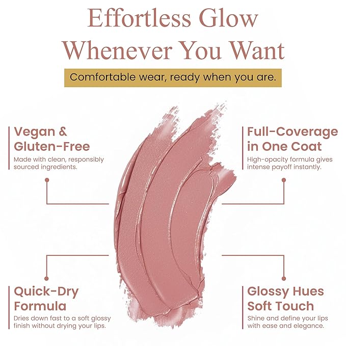 Lip Gloss and Lip Liner Set for Women – Daddy’s Girl Gloss Finish – Smooth Shine Lip Gloss, Soft Glide Lip Liner Pencil – Hydrating Makeup Lip Moisturizer Combo – Vitamin E & Shea Butter