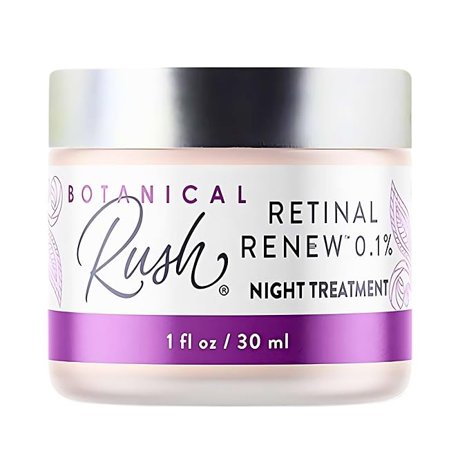 Retinal Renew Night Treatment, Paired With Plant Peptides And Botanical Extracts, Anti-aging, Softens Fine Lines For All Skin Types, 1 Oz Jar
