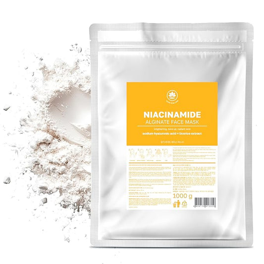 Name Skin Care Alginate Powder Face Mask with Niacinamide and Peptide Complex - 2.2lb, 40 Applications - Peel Off Korean Beauty Natural Fascial Skincare - Hydrating Moisturizing Exfoliating Kit