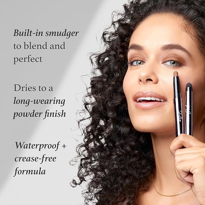 Julep Eyeshadow 101 Crème-to-Powder Waterproof Eyeshadow Stick – Mocha Matte – Long-Lasting, Crease-Proof, Rich Brown Matte Eyeshadow with Built-in Smudger