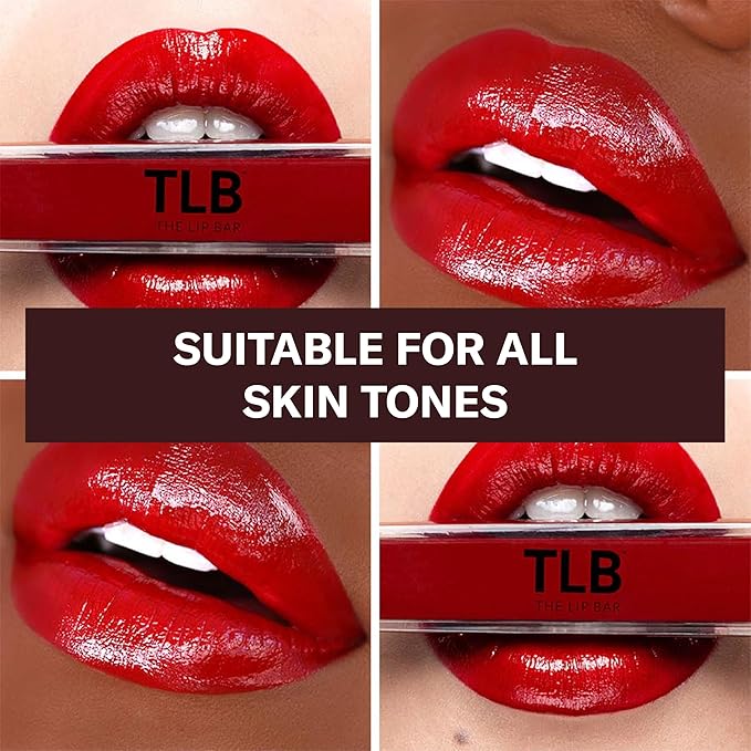 The Lip Bar - Lip Gloss, Vixen (Deep Red Opaque) - Gloss Up Color Rich - Smooth, Not Sticky Formula - Moisturizing Coconut Oil, Olive Oil, Argan Oil & Vitamin E - Vegan & Cruelty Free - .30 fl oz