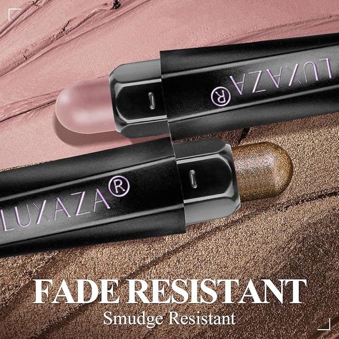 Neutral Eyeshadow Stick Makeup Set, Metallic Shimmer Matte Cream Eye Shadow Eyeliner Brightener Pencil Crayon - Classic 6PCS A016