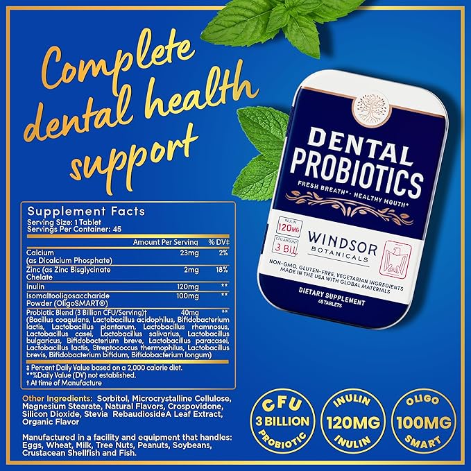 WINDSOR BOTANICALS Liquid Collagen Peptides with Biotin and Dental Probiotics for Fresh Breath Bundle