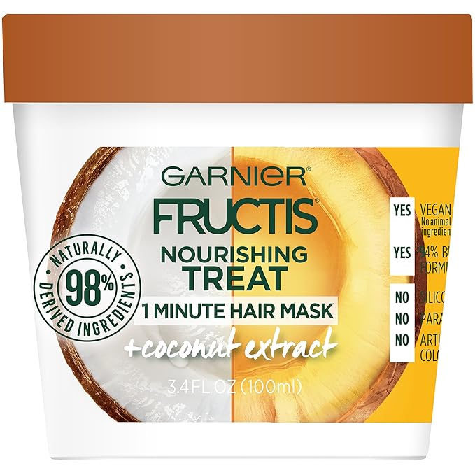 Garnier Fructis Coconut Hair Treat Mask, 3.4 fl. oz.