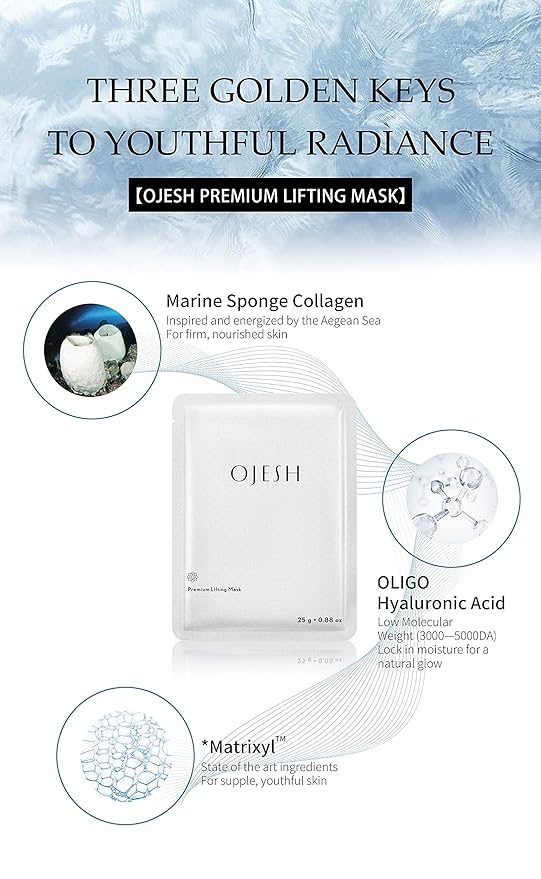 Premium Lifting Mask - Face Masks Skincare，Hydrating Masks，Moisturizing，Brightening and Soothing，Anti-aging，Collagen Essential Lifting & Firming Face for Women Men All Skin Type (1 Box)