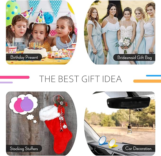 Juexica 180 Pcs Compact Mirror Bulk for Women Mini Folding Mirror Portable Pocket Makeup Round Small Vintage Travel for Cosmetic Purse Bag Gifts Mom Daily Use (Vivid Colors)