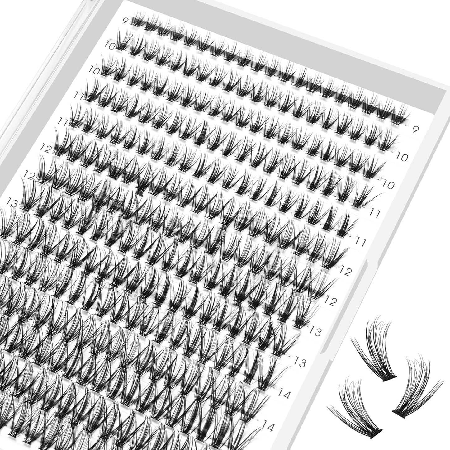B&Q Lash Clusters 30D-D-9-16MIX 280 Clusters Manga Lashes False Eyelash Lash Extensions Individual Lashes Cluster DIY Eyelash Extensions at Home (30D-D,9-16MIX)