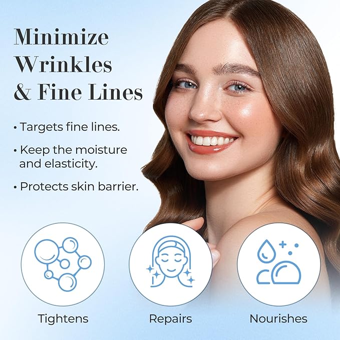 Retinol Cream for Wrinkles: Face Collagen Cream for Tightening Skin - Anti Aging Facial Moisturizer Day and Night for Women