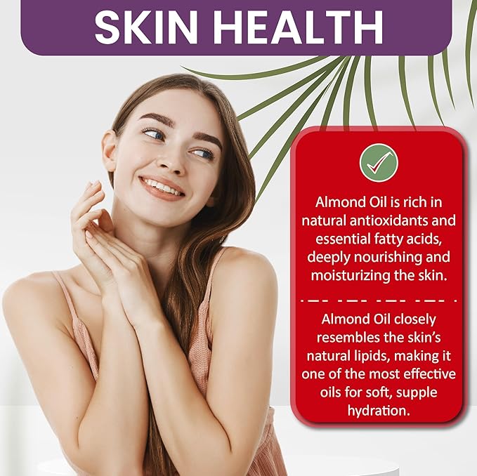 Dr Joe Lab Bitter Almond Oil - 8 oz Pure, Cold Pressed, Non-GMO, Vegan, Extra Virgin, All Natural, Perfect for Body, Hair, Skin, Nails, Facial Hair, Lashes, Eyebrows - Packaging May Vary