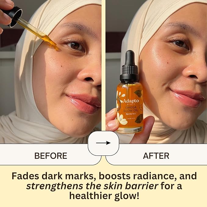 Omega Glow Face Oil – Dark Spot Corrector, Anti-Aging Oil with Omega Fatty Acids & Antioxidants, Enhances Skin Tone & Nourishes Skin Barrier for Radiant, Glowing Skin