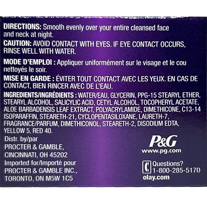 OLAY Age Defying Classic Night Cream 2.0 oz (Packs of 4)